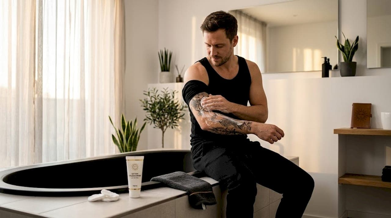 Tattoo Nachsorge Hautpflege Schritt für Schritt