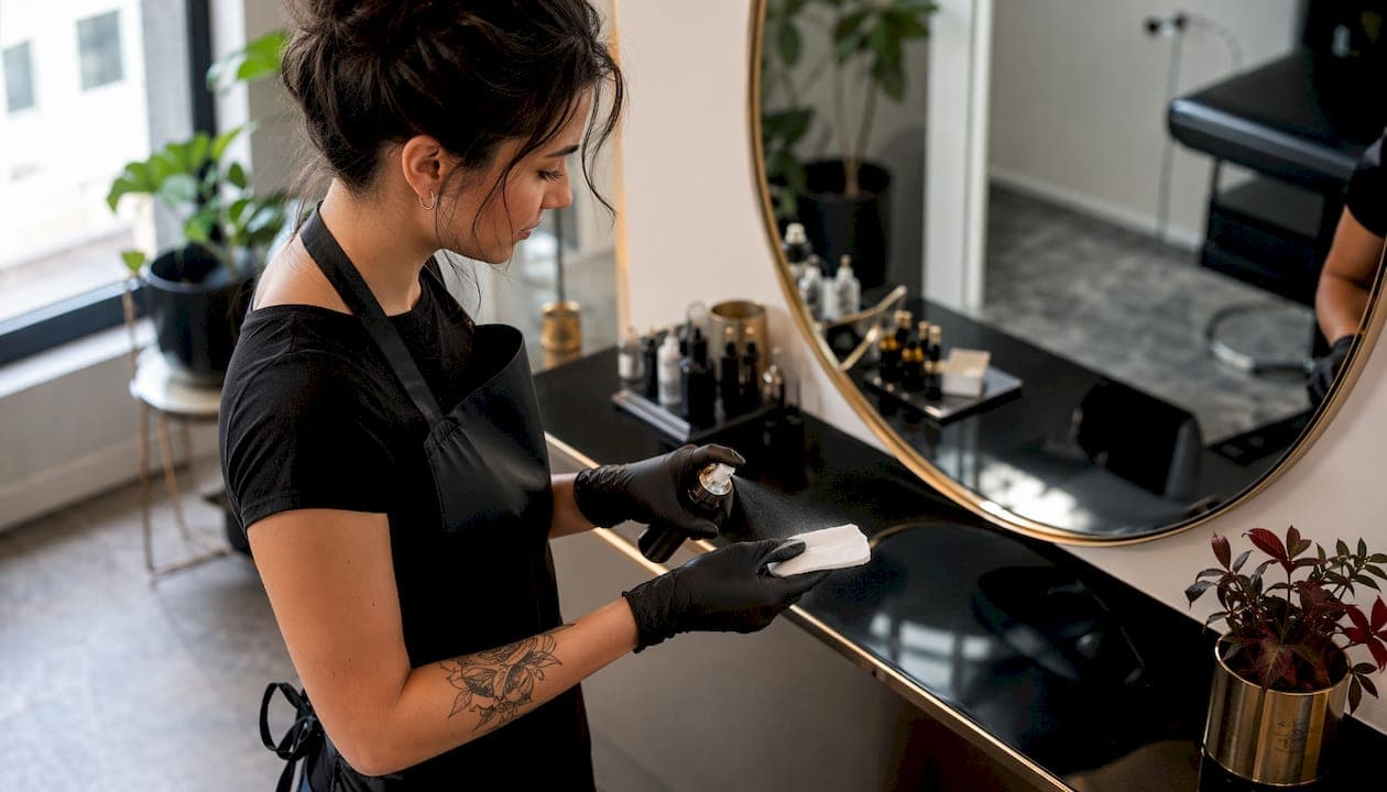 Betäubungsspray für Augenbrauen-Microblading richtig vorbereiten